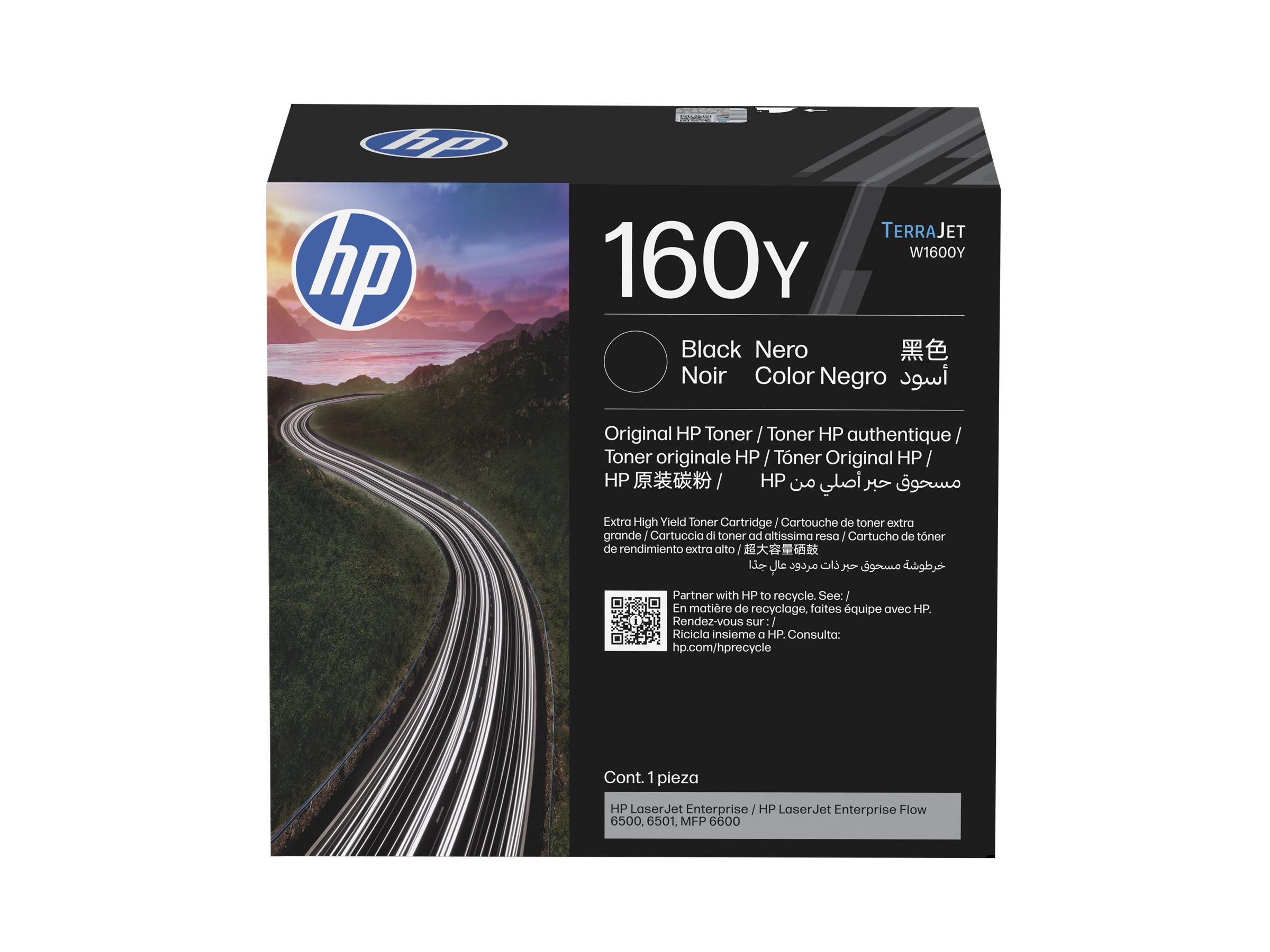 HP 160Y - Besonders hohe Ergiebigkeit - Schwarz - original - LaserJet - Box - Tonerpatrone (W1600Y)