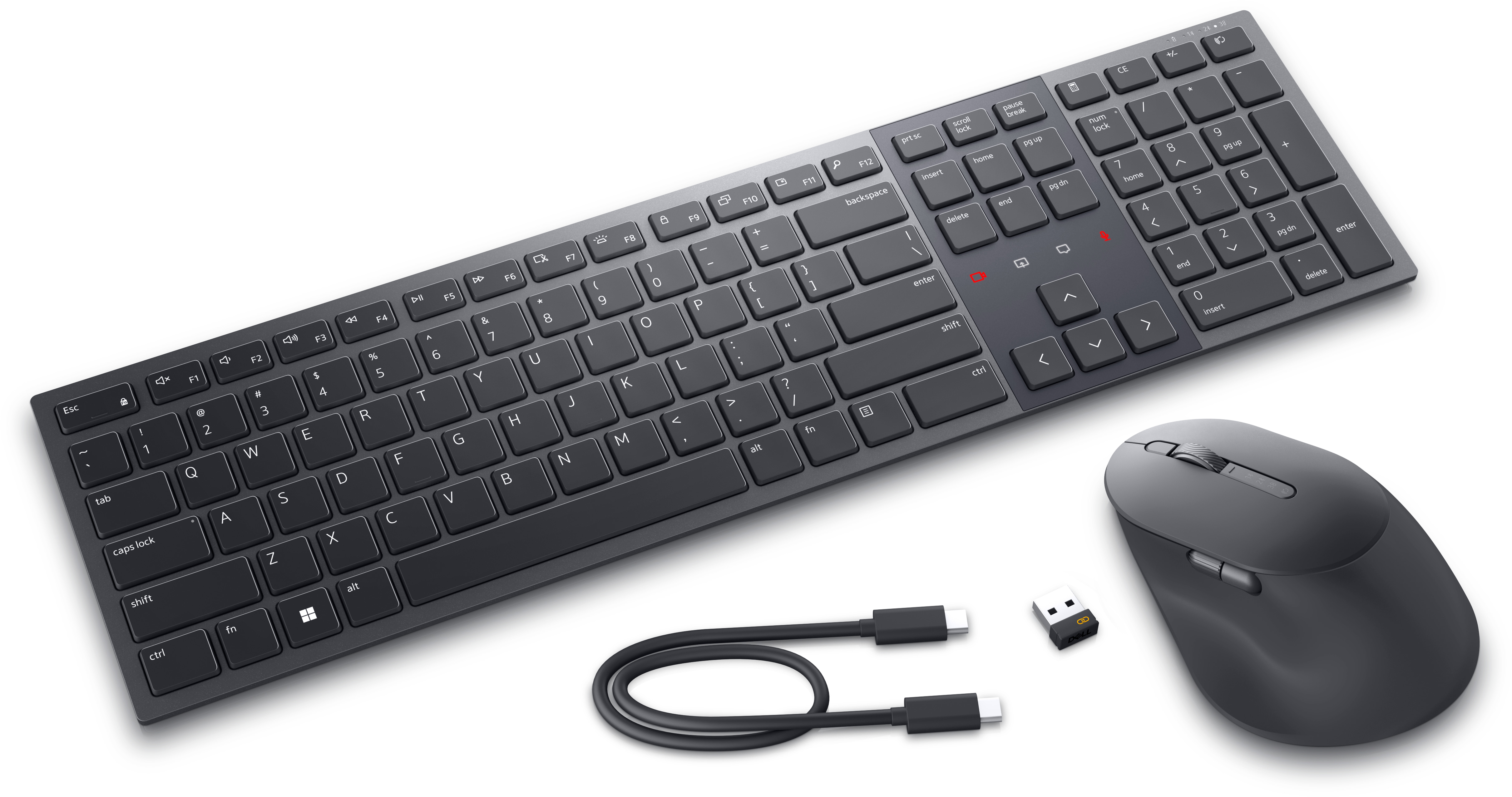 DELL KM900 tastiera Mouse incluso RF senza fili + Bluetooth QWERTZ Tedesco Grafite