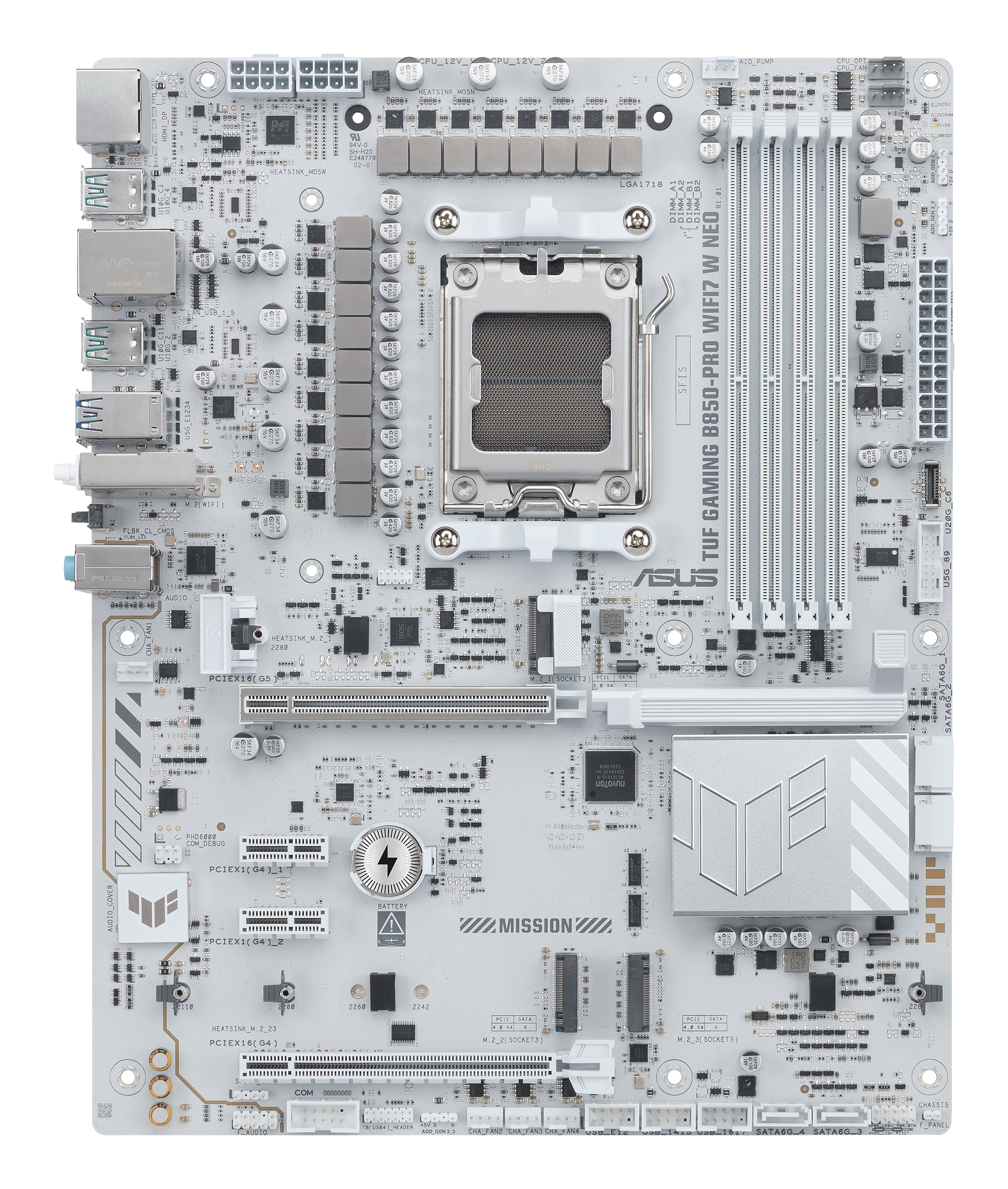 ASUS TUF GAMING B850-PRO WIFI7 W NEO AMD B850 Emplacement AM5 ATX