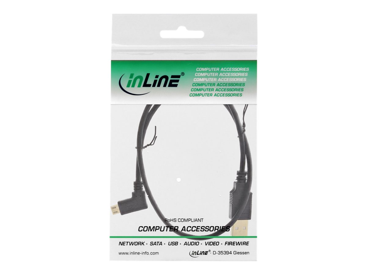 InLine 31705T cable USB 0,5 m USB 2.0 USB A Micro-USB B Negro