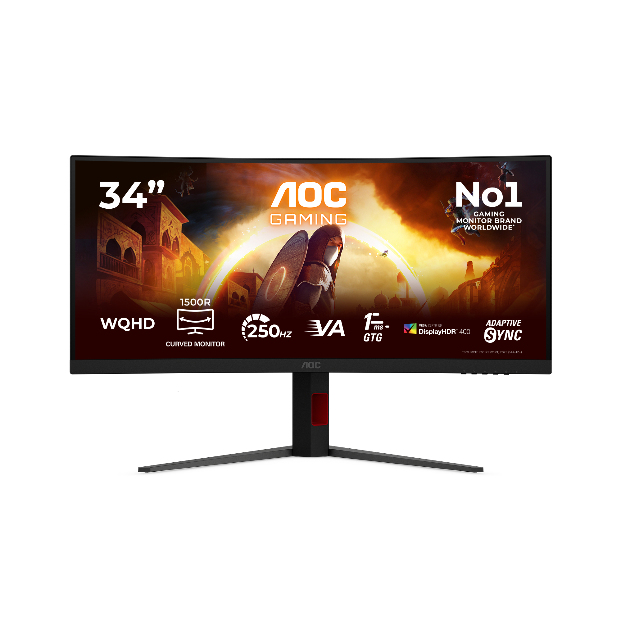 AOC Gaming CU34G4ZCA - G4 Series - LED-Monitor - Gaming - gebogen - USB - 86.4 cm (34)