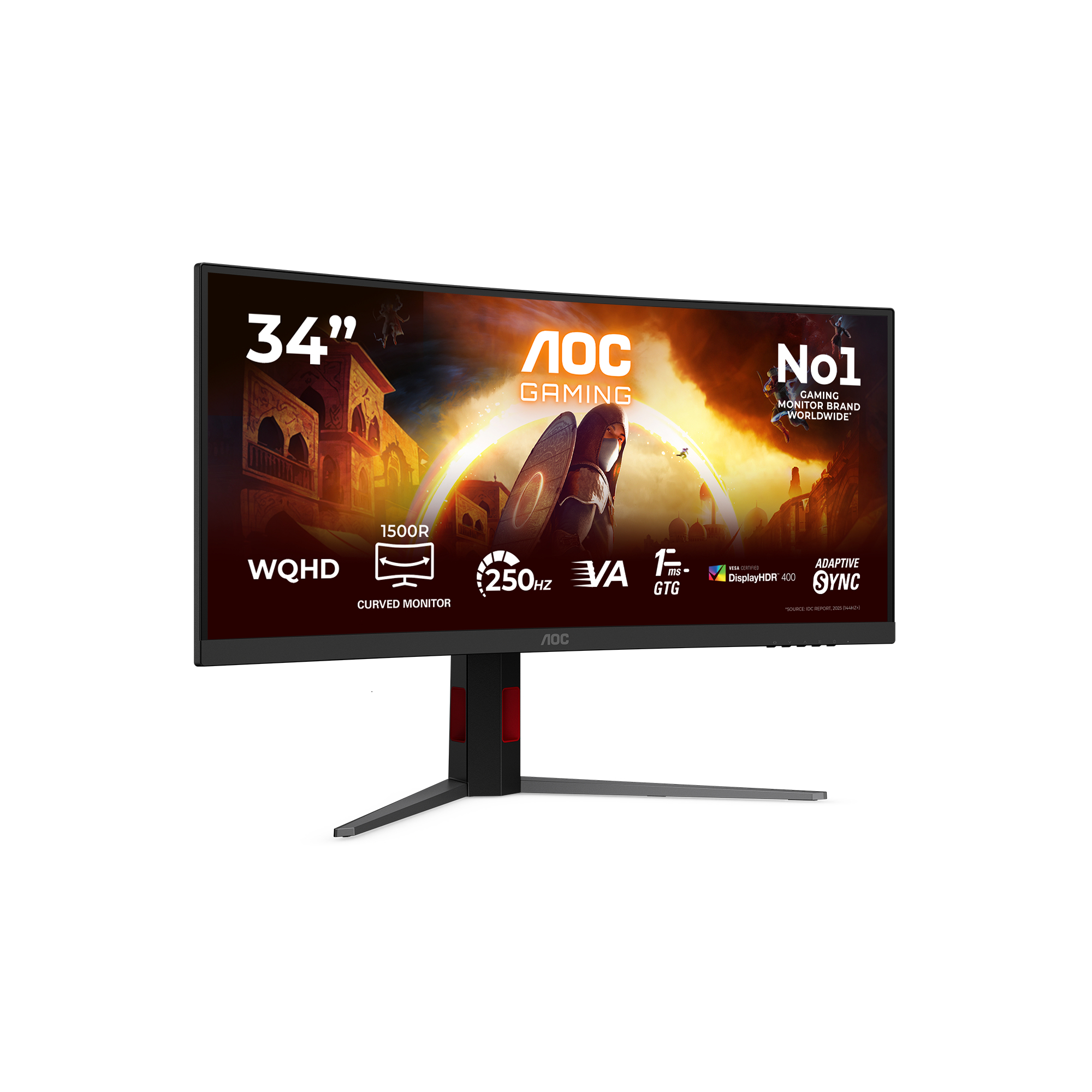 AOC Gaming CU34G4ZCA - G4 Series - LED-Monitor - Gaming - gebogen - USB - 86.4 cm (34)