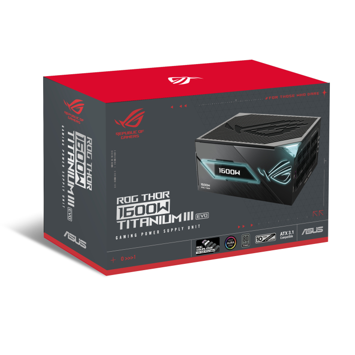 ASUS ROG -THOR-1600T3-GAMING-EVO power supply unit 1600 W 20+4 pin ATX ATX Grey
