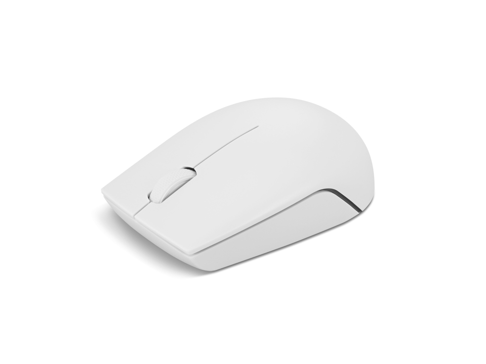 Lenovo 300 Wireless Compact Maus Kabellos Optisch Hellgrau 3 Tasten 1000 dpi