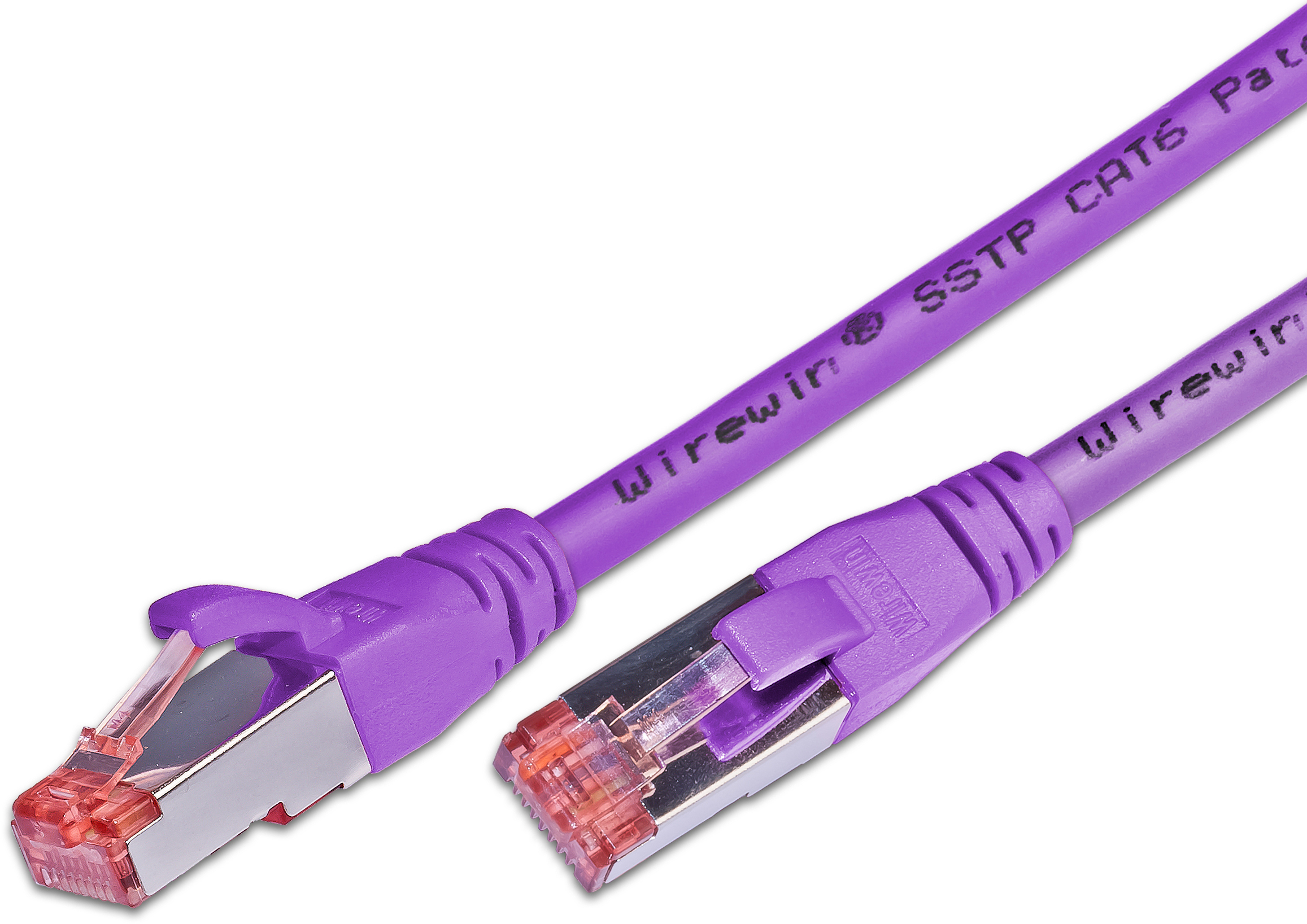 Wirewin S/FTP CAT6 1m networking cable Violet S/FTP (S-STP) Round