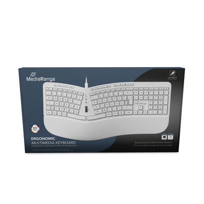 MediaRange MROS272 tastiera Ufficio USB QWERTZ Tedesco Bianco