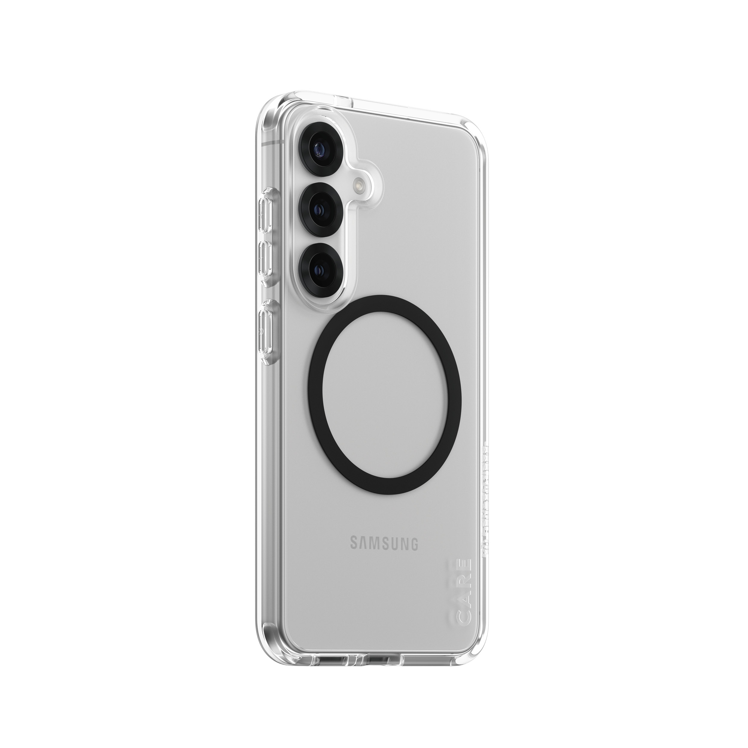 PanzerGlass CARE by  Flagship Case Transparent Urban Combat w. Black Qi Compatible Samsung Galaxy S25