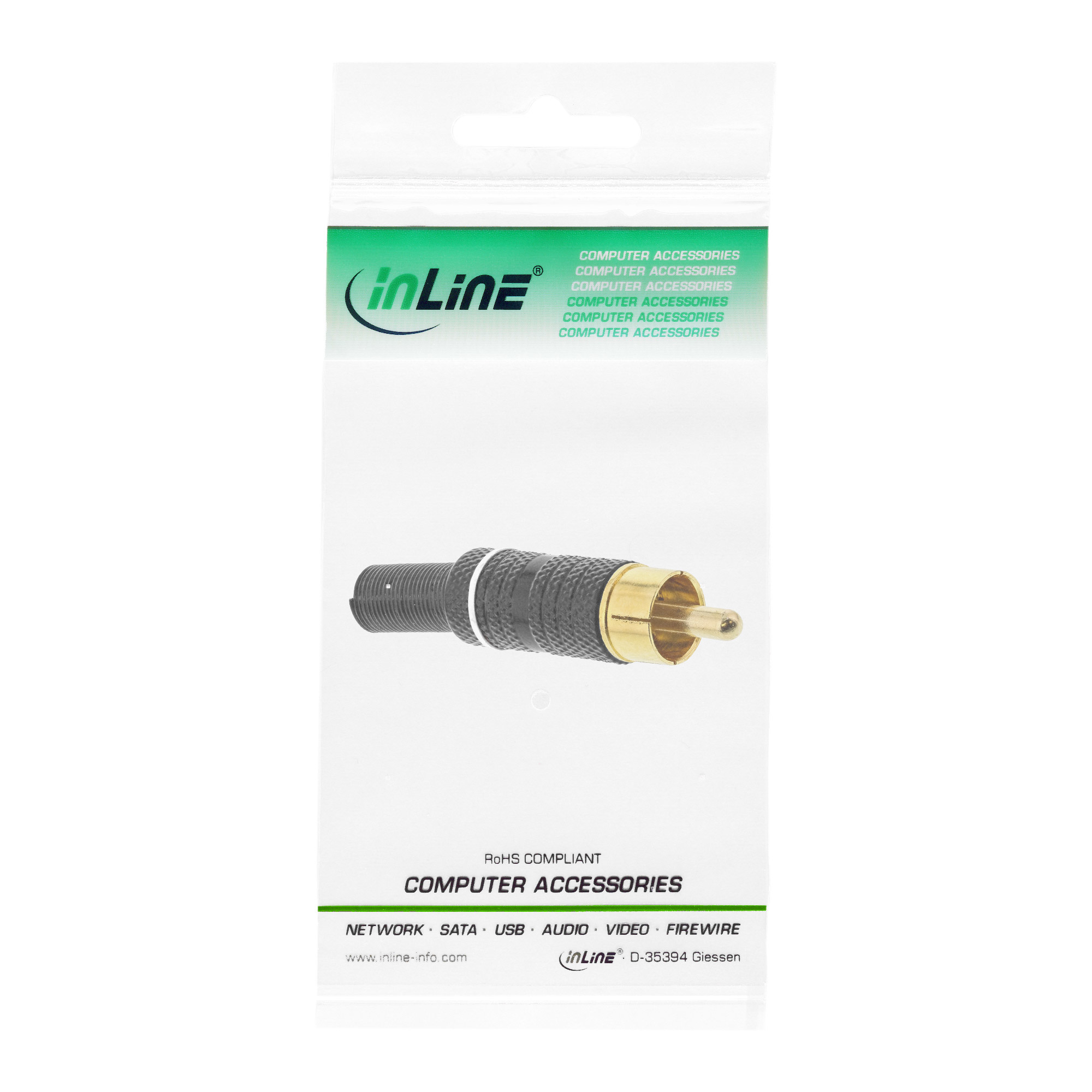 InLine 99110P conector RCA Negro