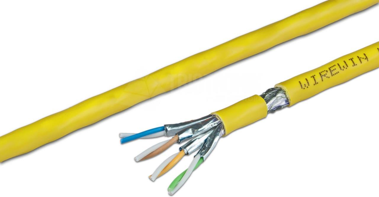 Wirewin VKW SFTP K7A LSOH3 500SX c�ble de r�seau Jaune 500 m Cat7a S/FTP (S-STP) Rond