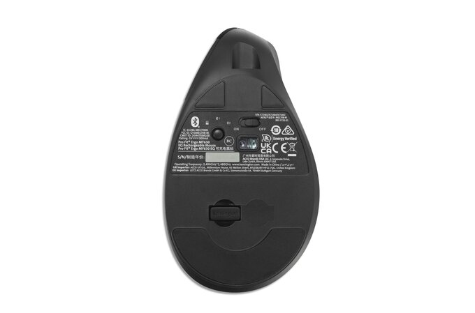 Kensington Pro Fit Ergo MY360 EQ - Maus - wiederaufladbar - ergonomisch - 5 Tasten - kabellos - 2.4 GHz, Bluetooth - kabelloser Empf�nger (USB)