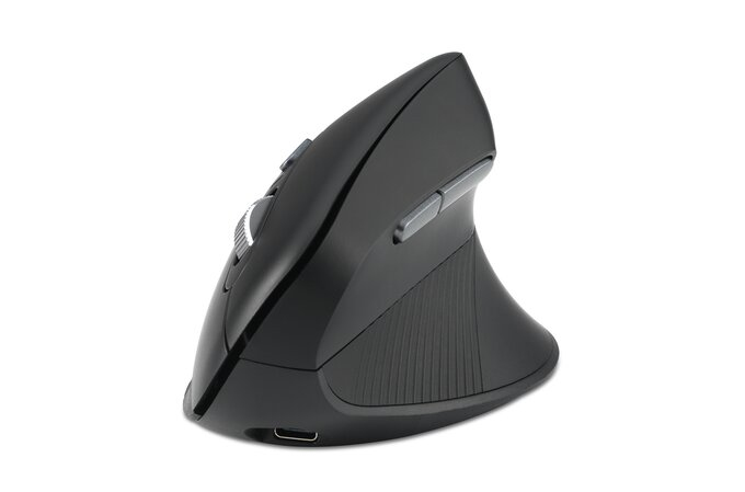 Kensington Pro Fit Ergo MY360 EQ - Maus - wiederaufladbar - ergonomisch - 5 Tasten - kabellos - 2.4 GHz, Bluetooth - kabelloser Empf�nger (USB)