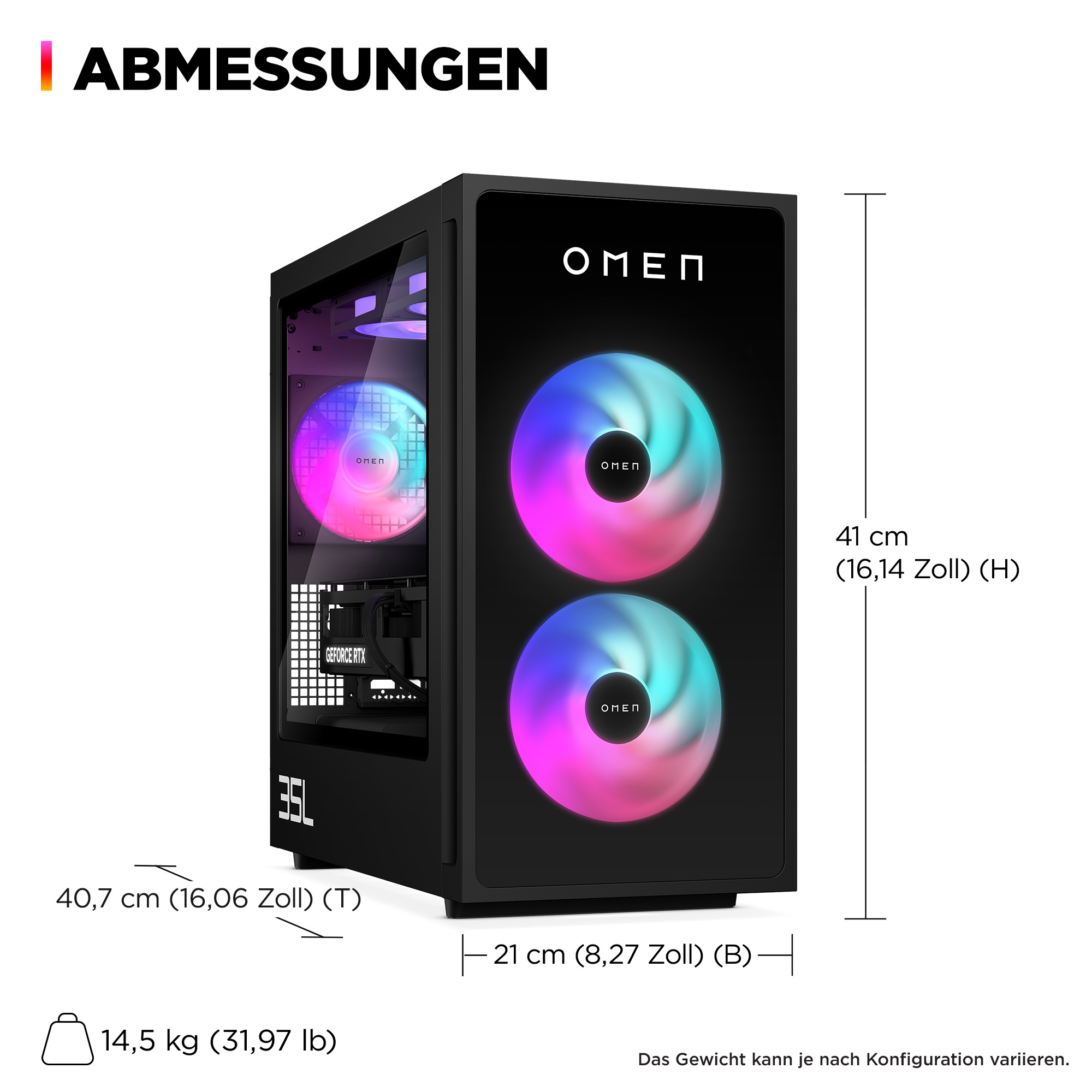 HP OMEN 35L by HP GT16-0067ng - microATX - Core Ultra 9 285K