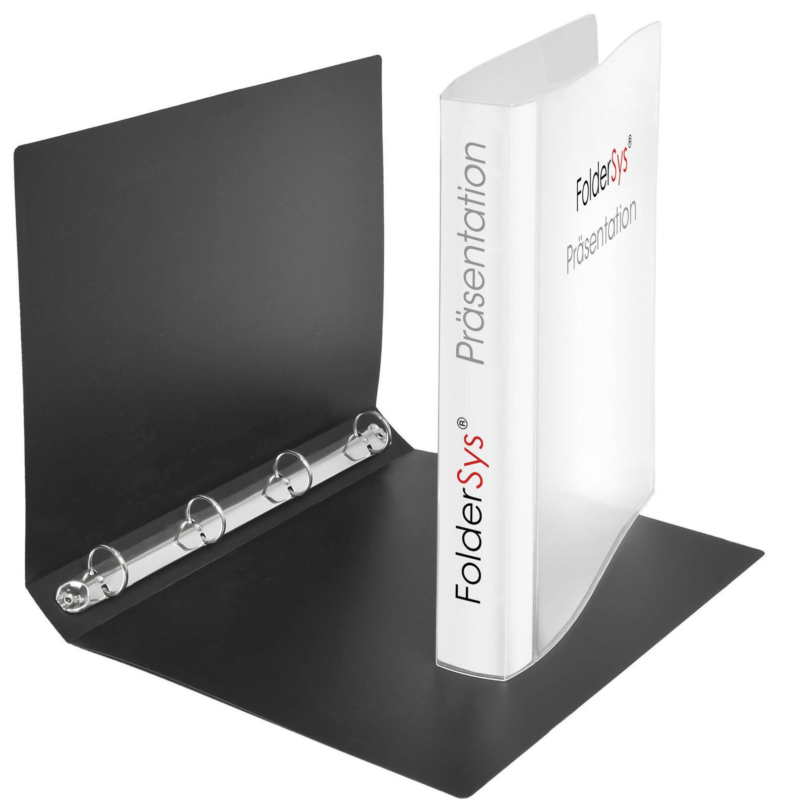 FolderSys Ringbuch 4-Ringe transparent 4.0 cm DIN A4