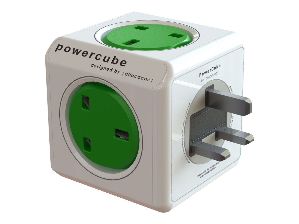 Allocacoc PowerCube original - Stromverteilungseinheit - Wechselstrom 220-240 V - Ausgangsanschl�sse: 5 (CEE 7/4)