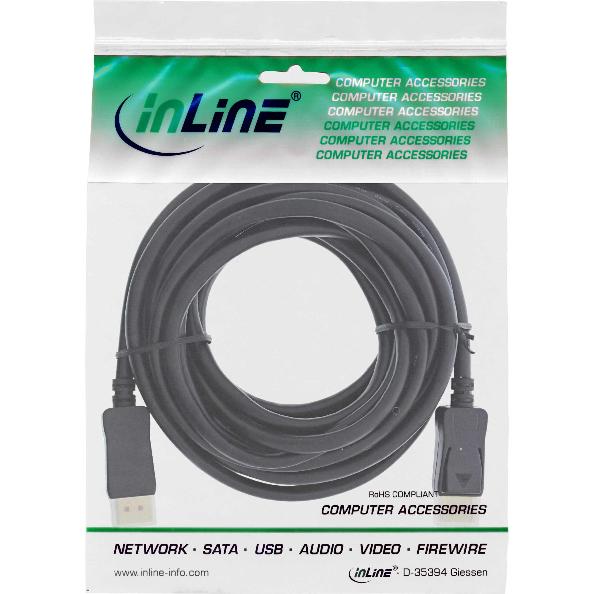 InLine 17205P c�ble DisplayPort 5 m Noir
