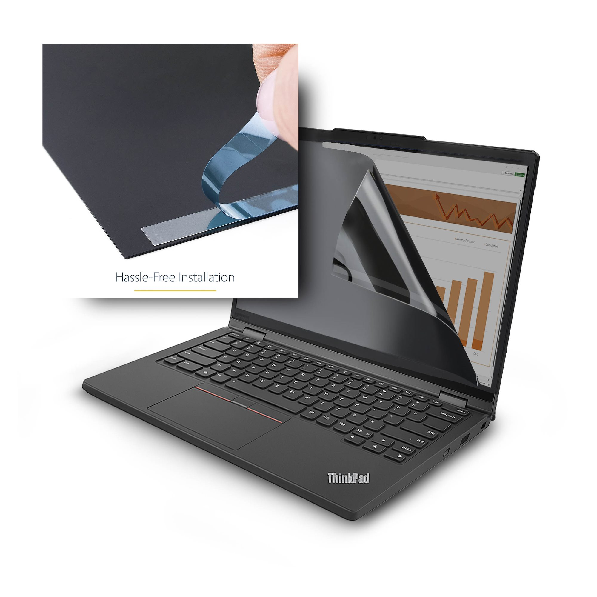 StarTech.com Filtro de Privacidad Brillante para Port�tiles Lenovo X13 Yoga Gen 4 T�ctil - De Voltear - Transmitancia de Luz del 75% - Filtro de Privacidad Antibrillo - �ngulo de Visi�n +/- 30 Grados