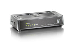 LevelOne FSW-0508TX commutateur rseau Non-gr Fast Ethernet (10/100) Noir, Gris