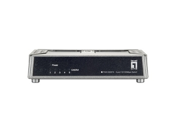 LevelOne FSW-0508TX commutateur rseau Non-gr Fast Ethernet (10/100) Noir, Gris