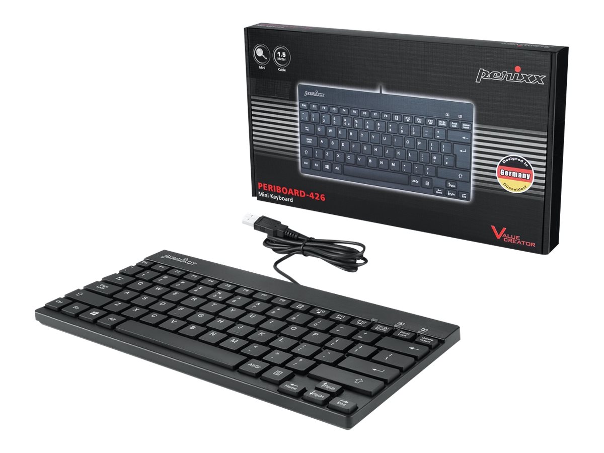 Perixx Periboard-426 keyboard USB QWERTY English Black