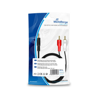 MEDIARANGE MRCS164 - 2 x RCA - Mnnlich - 3.5mm - Mnnlich - 1 m - Schwarz