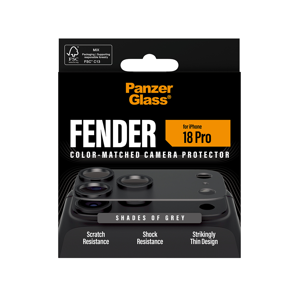 PanzerGlass Fender Protezione Fotocamere Shades of Grey iPhone 18 Pro