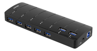 Deltaco USB3.0hubb 7-port n�tadapter