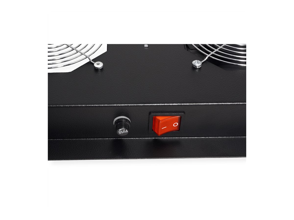 ROLINE Rack-L�fter - 2 L�fter - auf Dach montierbar - Jet Black, RAL 9005 - 48.3 cm (19)