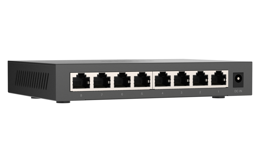 QNAP QSW-1108-8T-R2 switch di rete Non gestito 2.5G Ethernet (100/1000/2500) Desktop Nero