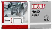 Novus Dahle Novus No.10 SUPER - Klammerpack - 5 mm - Befestigung - 1000 Heftklammern - Edelstahl - 20 Bl�tter