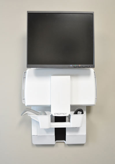 Ergotron StyleView Vertical Lift, Patient Room 61 cm (24) Blanco Pared