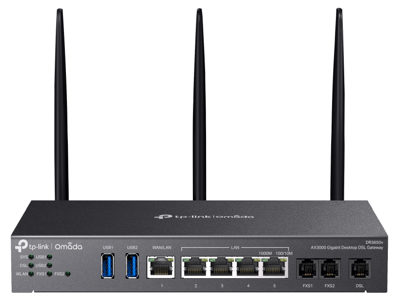 TP-Link Omada DR3220v-4G router inalmbrico Gigabit Ethernet Doble banda (2,4 GHz / 5 GHz) Negro