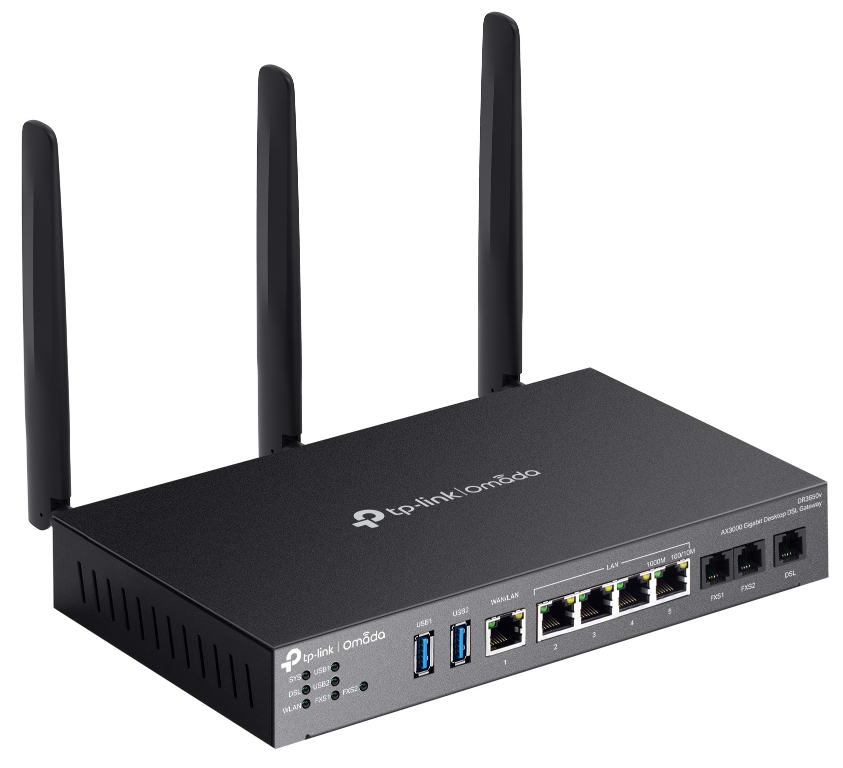 TP-Link Omada DR3220v-4G router inalmbrico Gigabit Ethernet Doble banda (2,4 GHz / 5 GHz) Negro