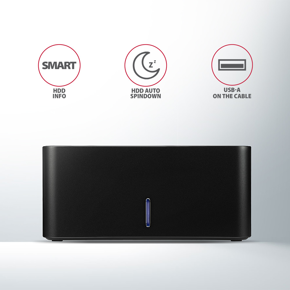 Axagon ADSA-SN Station daccueil de disques de stockage USB 3.2 Gen 1 (3.1 Gen 1) Type-A Noir