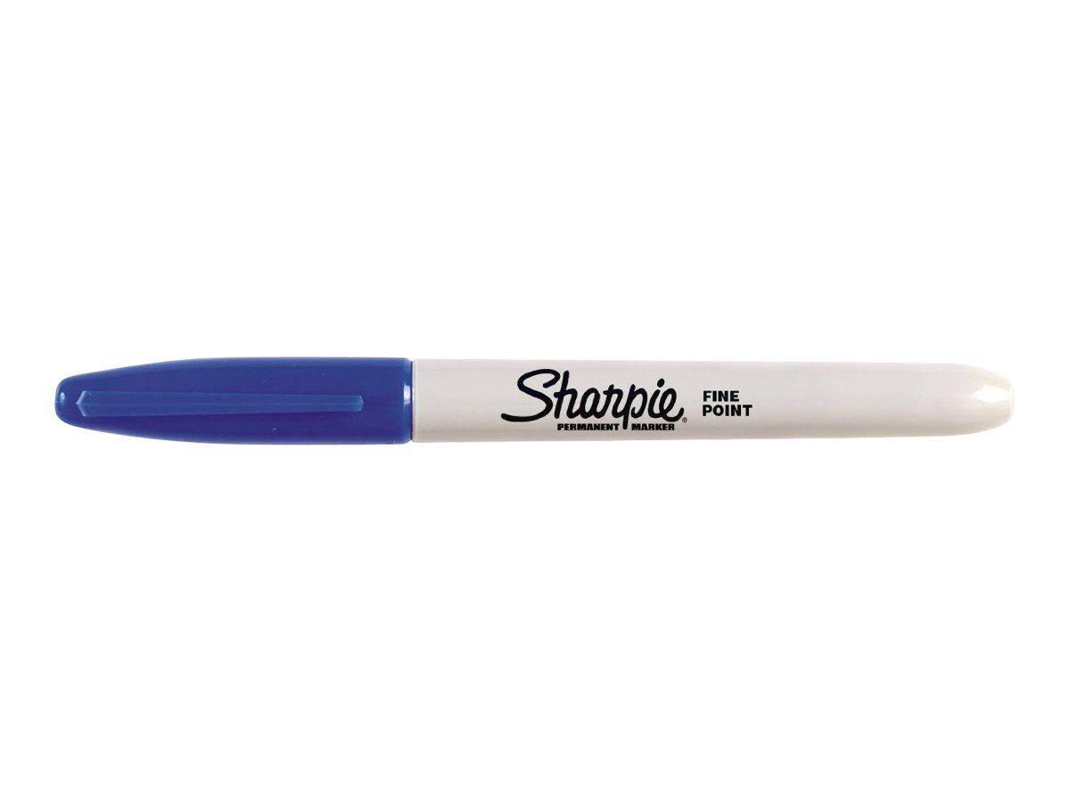 Sharpie Marker - permanent - Blau - farbstoffbasierte Tinte - 0.9 mm - fein (Packung mit 12)