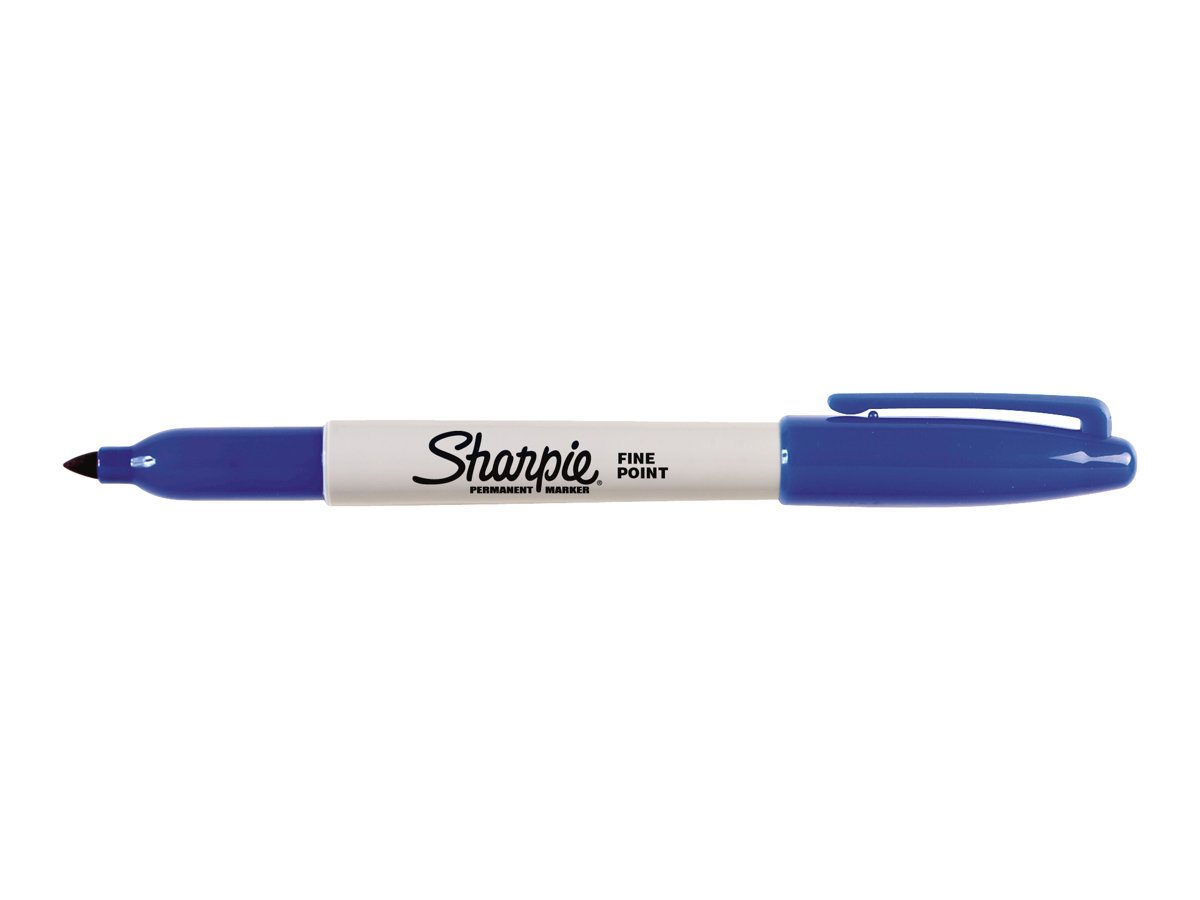 Sharpie Marker - permanent - Blau - farbstoffbasierte Tinte - 0.9 mm - fein (Packung mit 12)