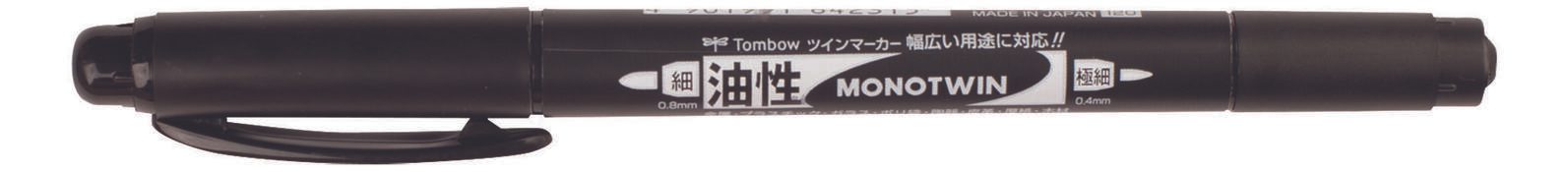 Tombow MONO twin Permanentmarker schwarz 0.4 und 0.8 mm
