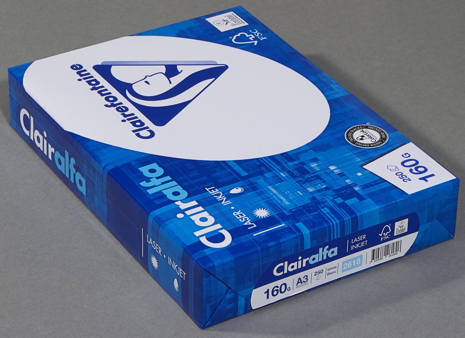 Exacompta Kopierpapier Clairalfa DIN A3 160 g/qm 250 Blatt - Normal/Kopierpapier - 160 g/m