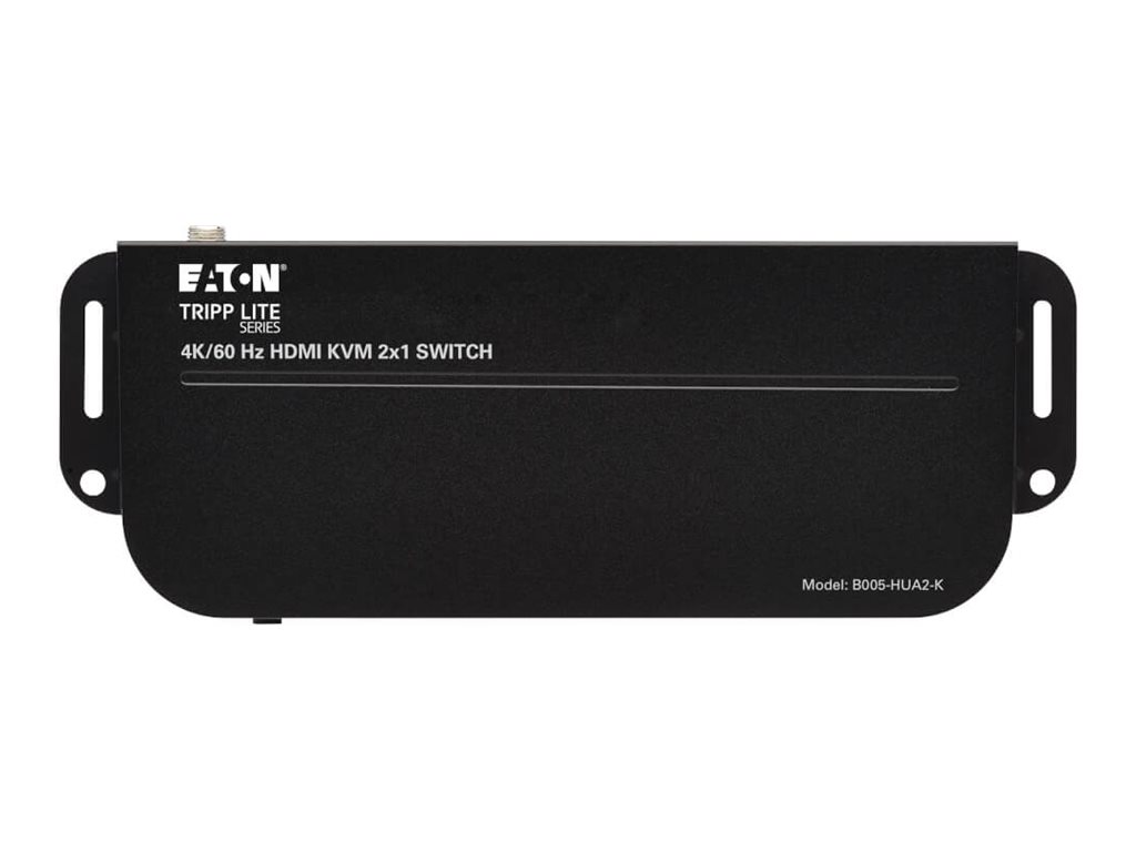 Tripp Lite B005-HUA2-K 2-Port HDMI/USB KVM Switch - 4K 60 Hz, HDR, HDCP 2.2, IR, USB Sharing, USB 3.0 Cables