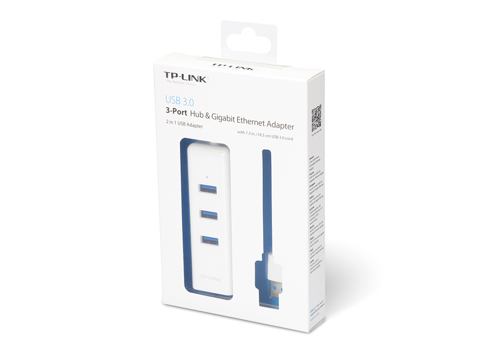 TP-Link UE330 replicatore di porte e docking station per notebook USB 3.2 Gen 1 (3.1 Gen 1) Type-A Bianco