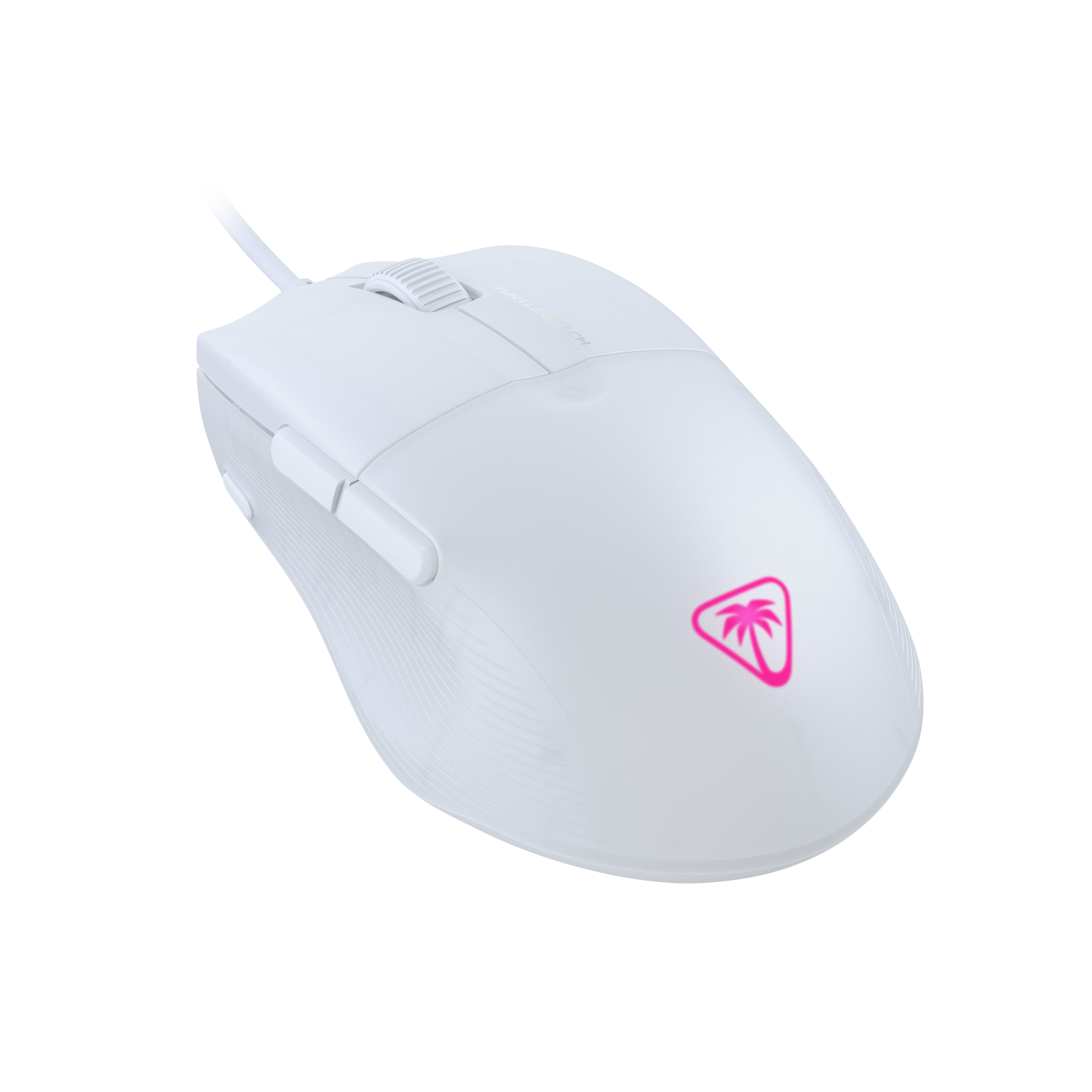 Turtle Beach Mouse da gioco RGB ergonomico ultraleggero Pure SEL, sensore ottico a 8K DPI, switch meccanici, sistema di pretensionamento, cuscinetti completamente in PTFE, illuminazione RGB Bianco