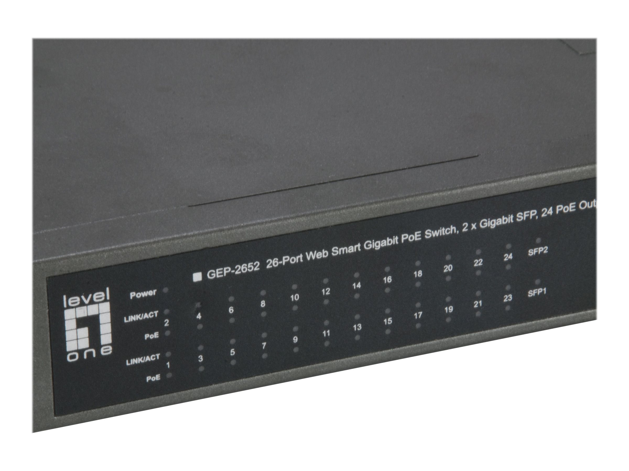 LevelOne GEP-2652 - Switch - Smart - 24 x 10/100/1000 (PoE+)