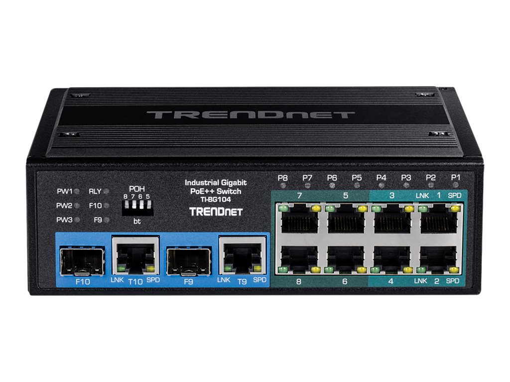 TRENDnet TI-BG104 - Switch - industriell - unmanaged - 4 x 10/100/1000 (PoE++)