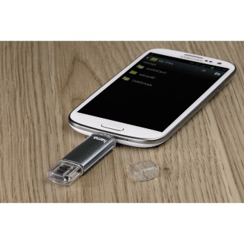 Hama Laeta Twin 16GB lecteur USB flash 16 Go USB Type-A 2.0 Gris