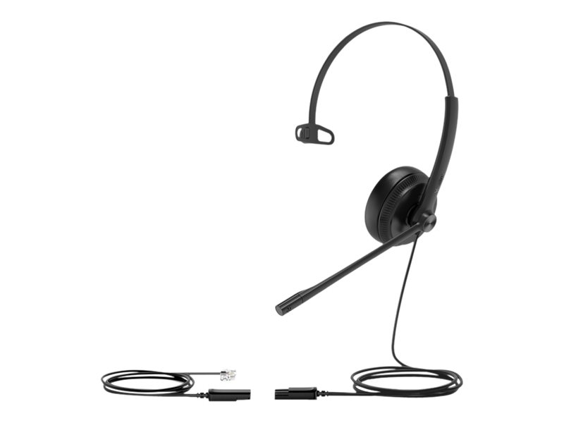Yealink YHS34 Auricolare Cablato A Padiglione Musica e Chiamate Nero