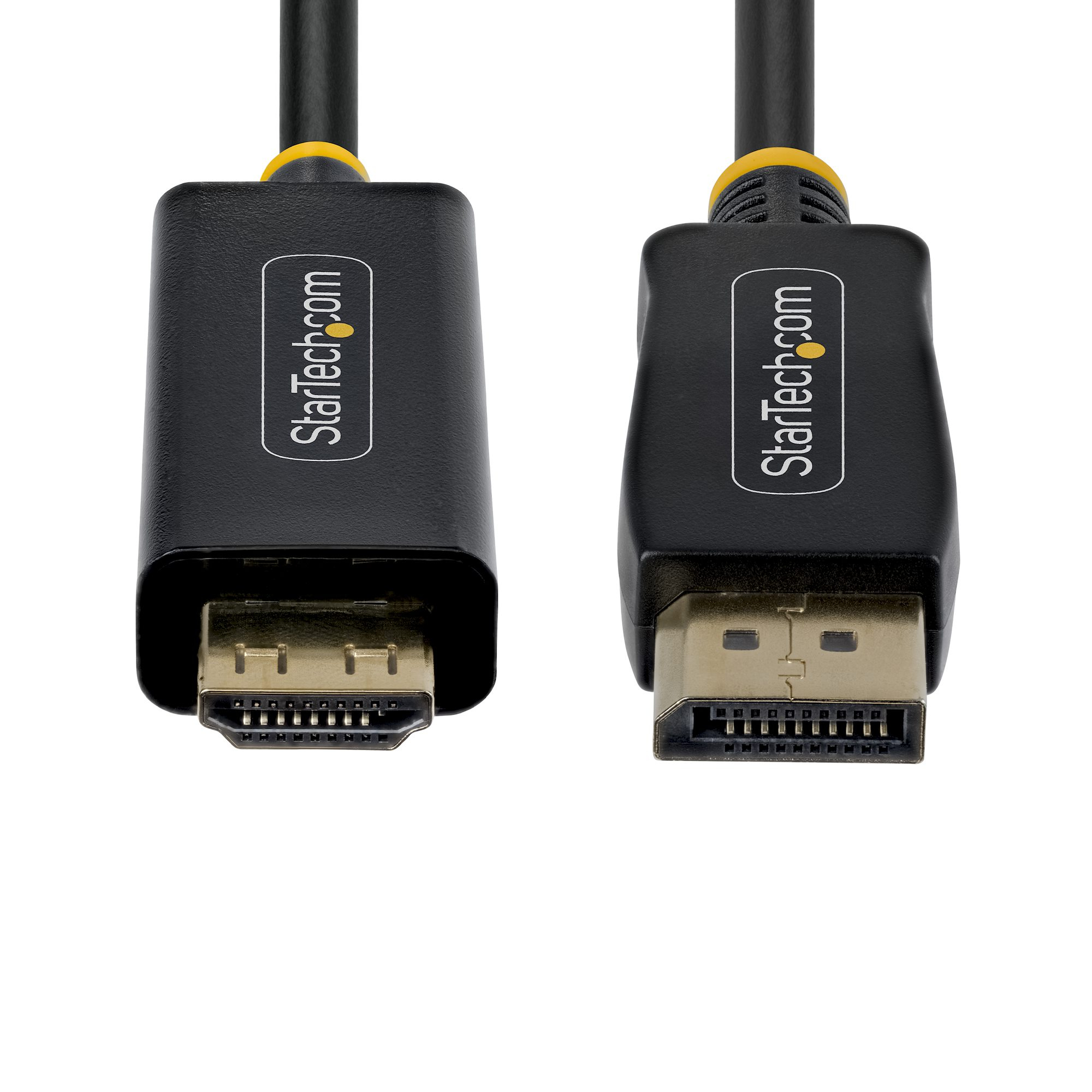 StarTech.com 15ft (4.5m) DisplayPort to HDMI Adapter Cable with Gripping Connectors, 4K 60Hz, HDR, Uni-Directional DP to HDMI Video Converter, DP Desktop to HDMI Monitor