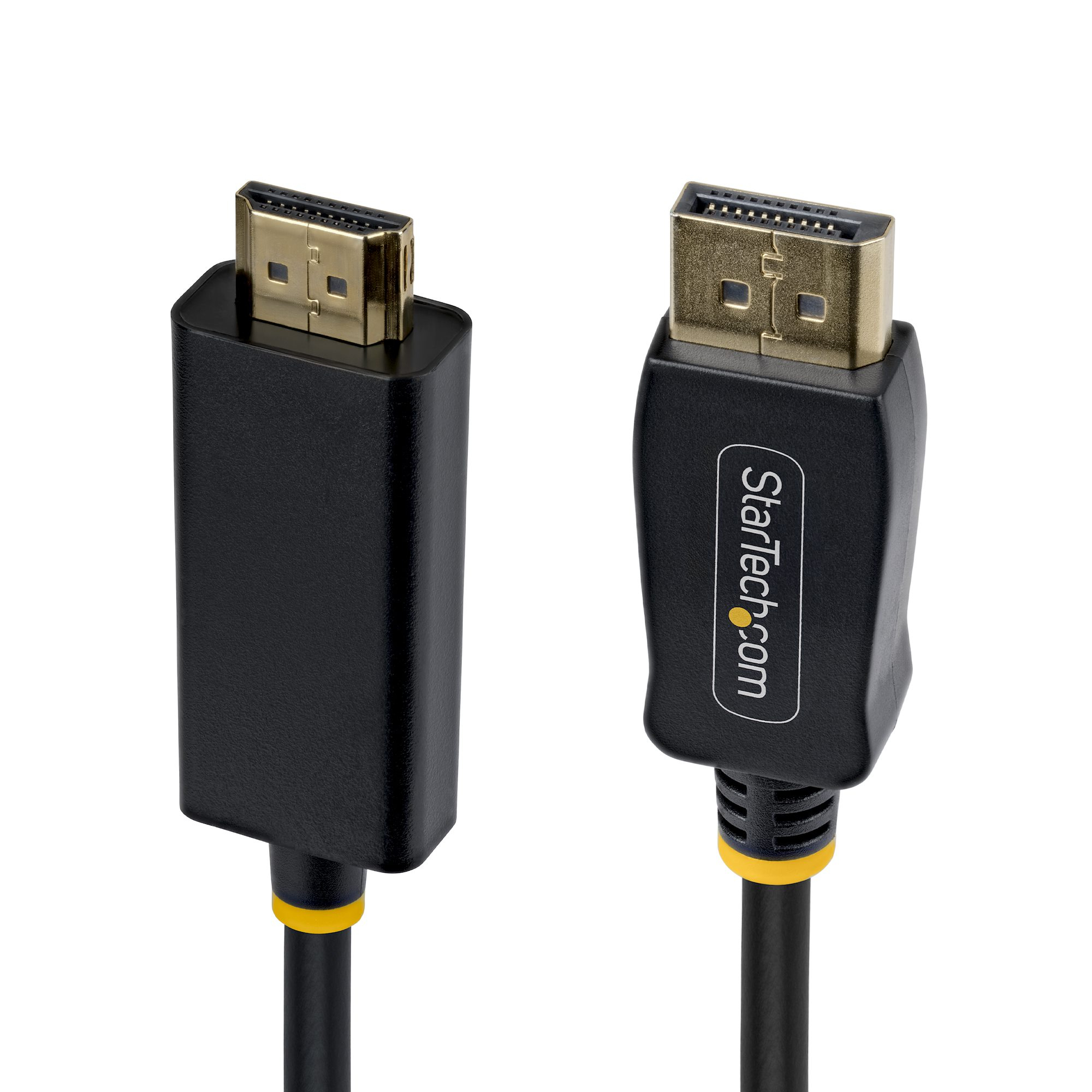 StarTech.com 15ft (4.5m) DisplayPort to HDMI Adapter Cable with Gripping Connectors, 4K 60Hz, HDR, Uni-Directional DP to HDMI Video Converter, DP Desktop to HDMI Monitor