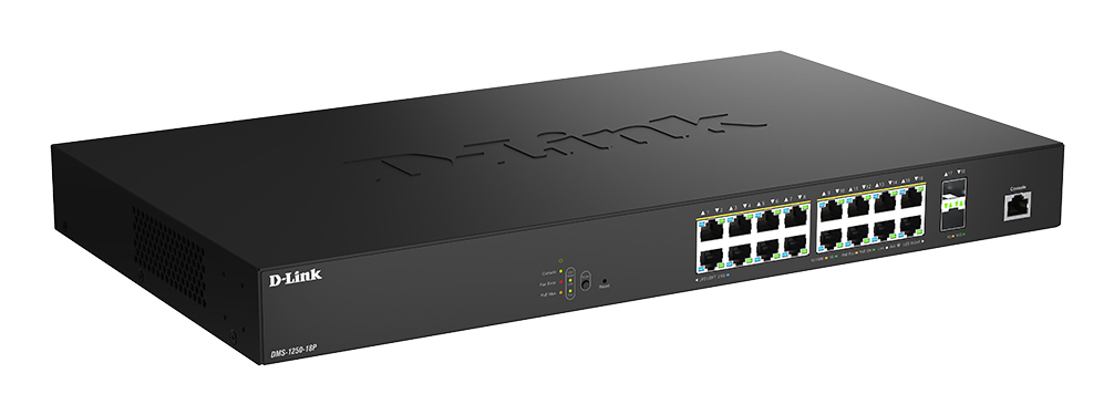 D-Link DMS-1250-18P - Switch - L2+ - Smart - 16 x 10/100/1000/2.5G (PoE++)