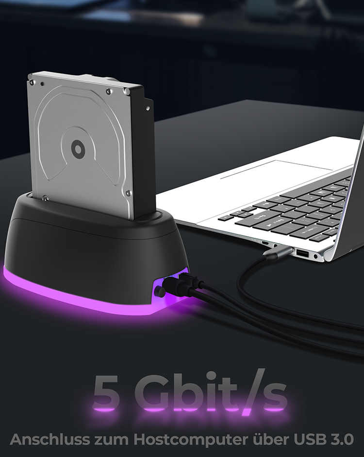 ICY BOX IB-1124L-C3 USB 3.2 Gen 1 (3.1 Gen 1) Type-B Negro
