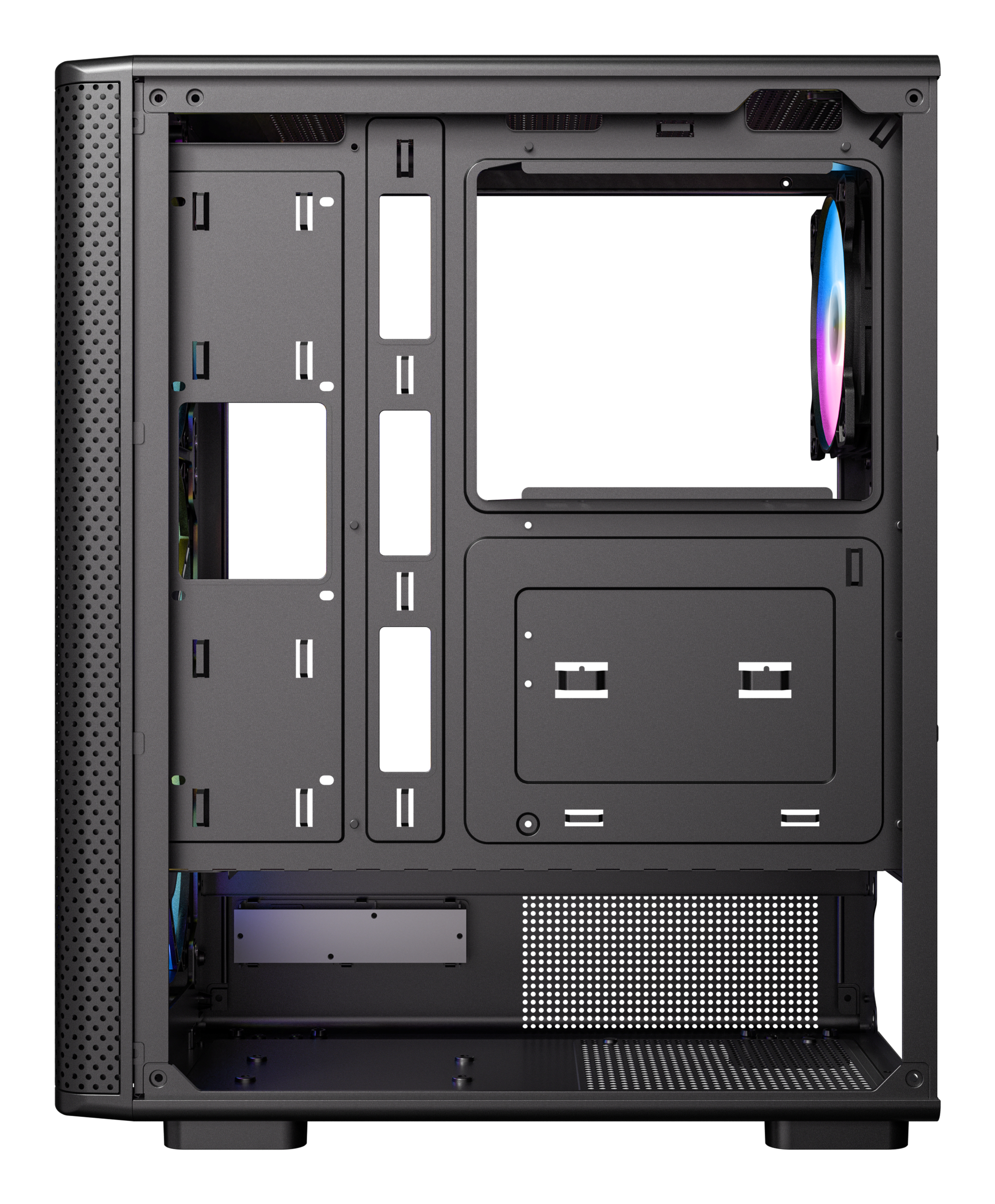 Antec VX310 ARGB - Mid tower Gaming - ATX - Seitenteil mit Fenster (geh�rtetes Glas)