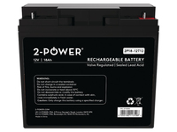 2-power 2P18-12 - Plombierte Bleisure (VRLA) - 12 V - 1 Stck(e) - Schwarz - 12 Ah - 18000 mAh